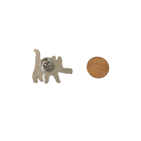Funny Black Cat With Knife Pin Kitten Brooch - Picture 2 of 3